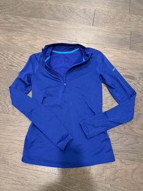 Nike Pro Dri-Fit Blue Zip-Front Top